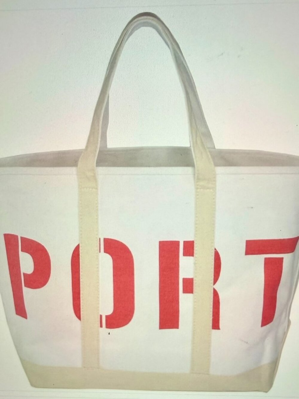 Anthropologie Large Cruise PORT STARBOARD Canvas Tote Brand New